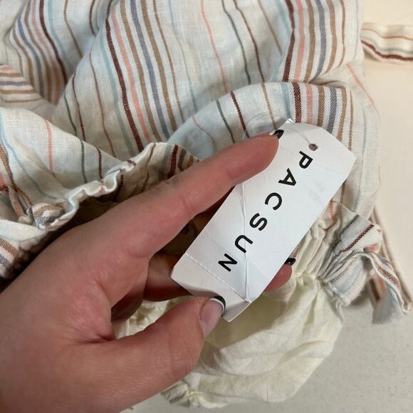 PacSun Flowy Tie Cropped Tank Womens Sz Large - Picture 9 of 11